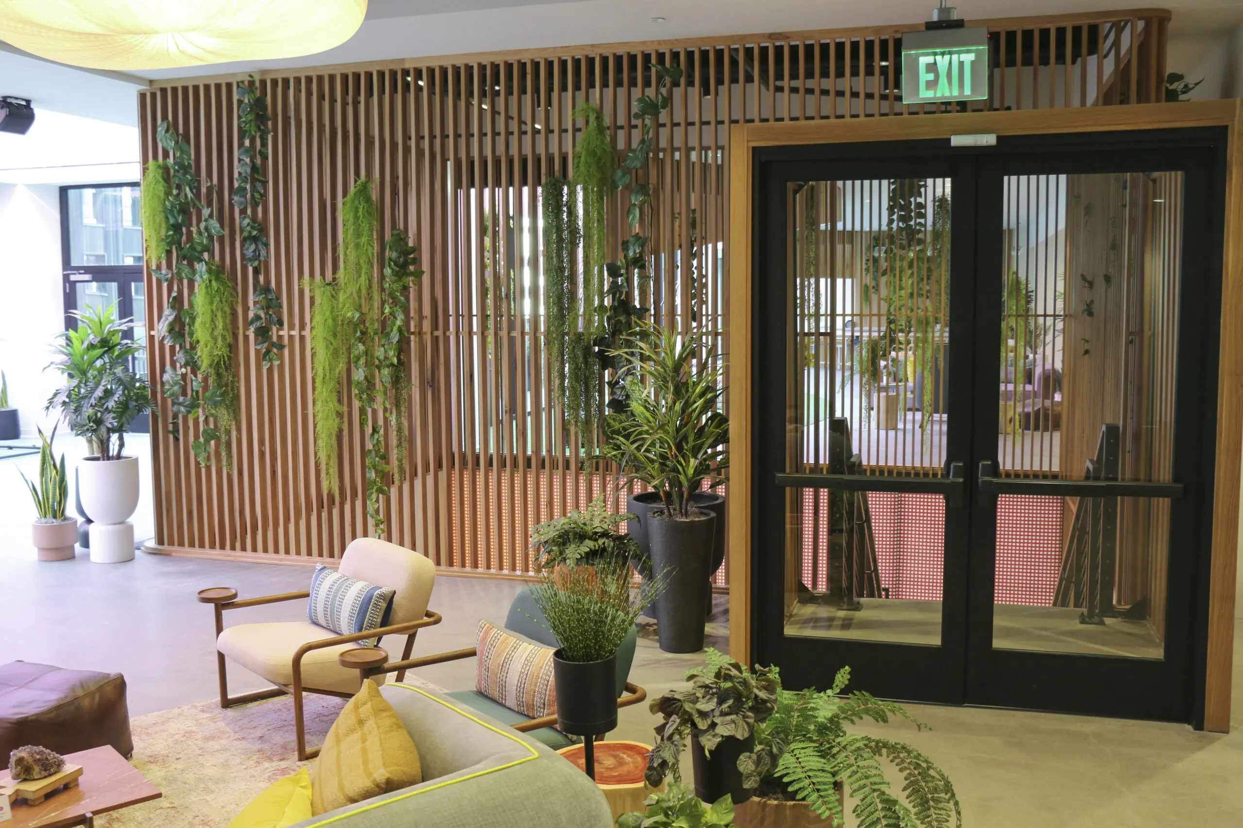 Expansive Gravity space in Columbus, OH, enhanced by tailored replica decor.