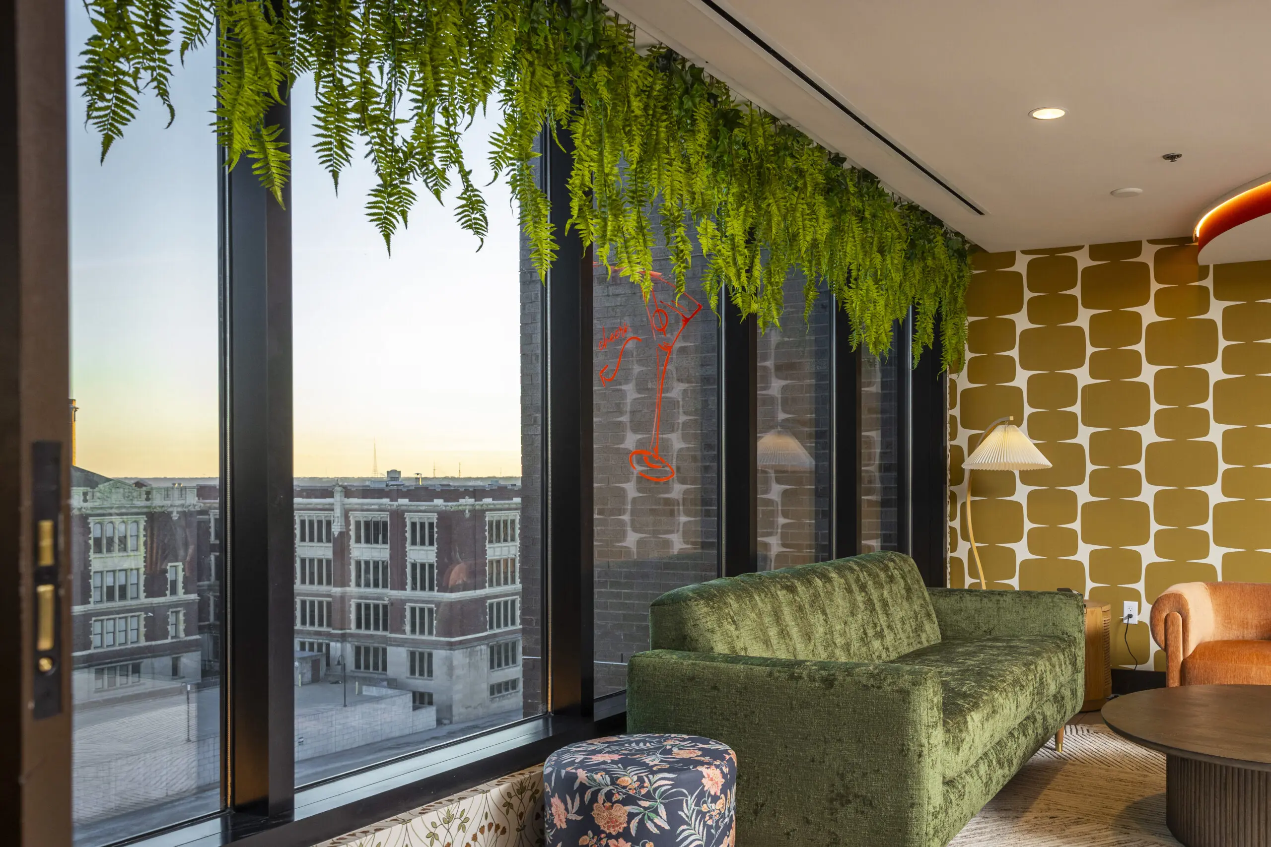 Hanging Garden with Artificial Plants by Oakland Green Interiors.