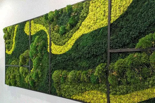 Interior space featuring a living plant wall and lush greenery in Columbus, OH