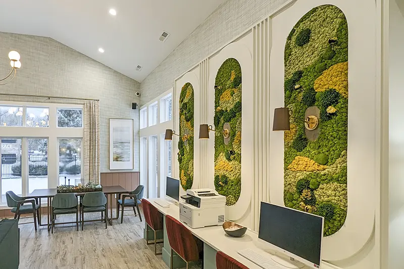 Moss Art trio in office space