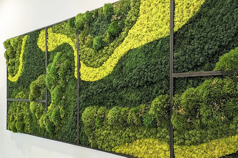 Moss wall design and installation in Columbus, OH