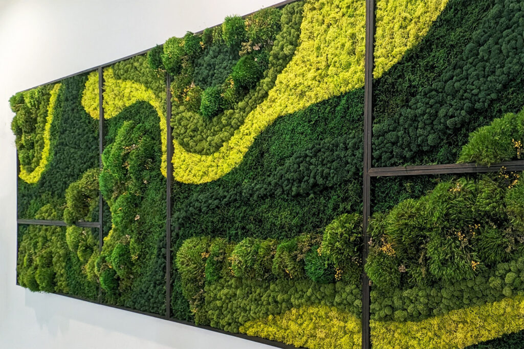 Custom Moss Wall designed by Oakland Green Interiors